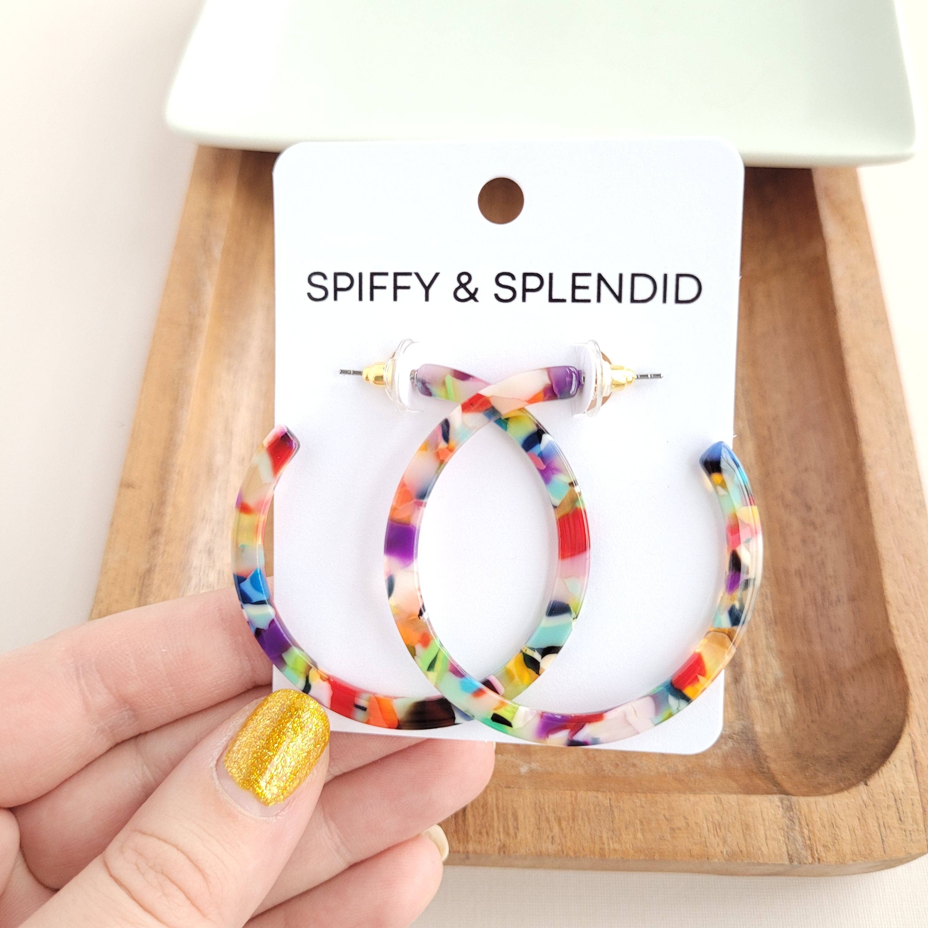 Spiffy & Splendid - Vendita all'ingrosso Orecchini a cerchio - Cameron Fiesta - Orecchini a cerchio grandi colorati, gioielli Spiffy & Splendid11
