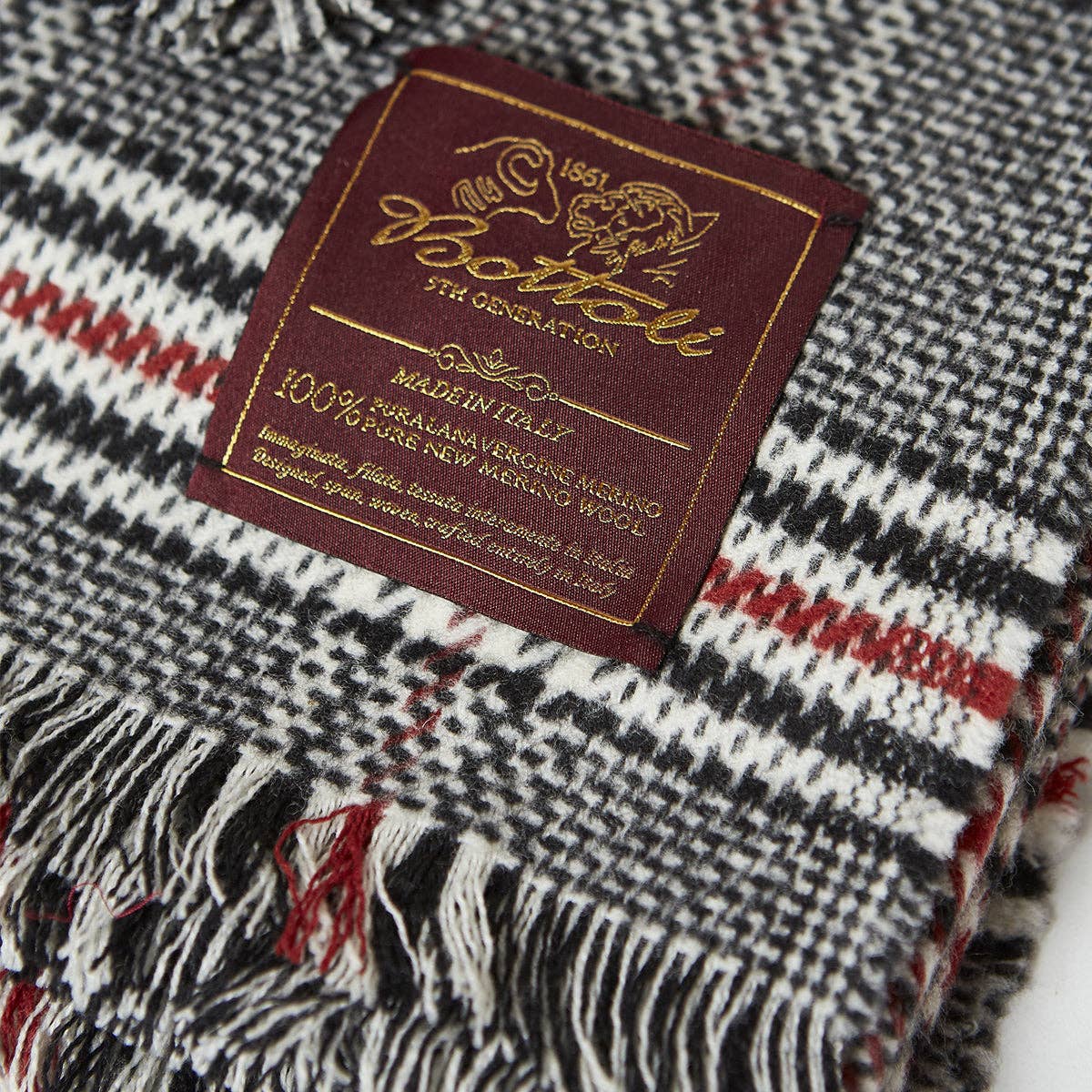 Bottoli - Wholesale Throw Blanket - Plaid elegance - 100% Virgin Merino Wool - Prince of Wales3