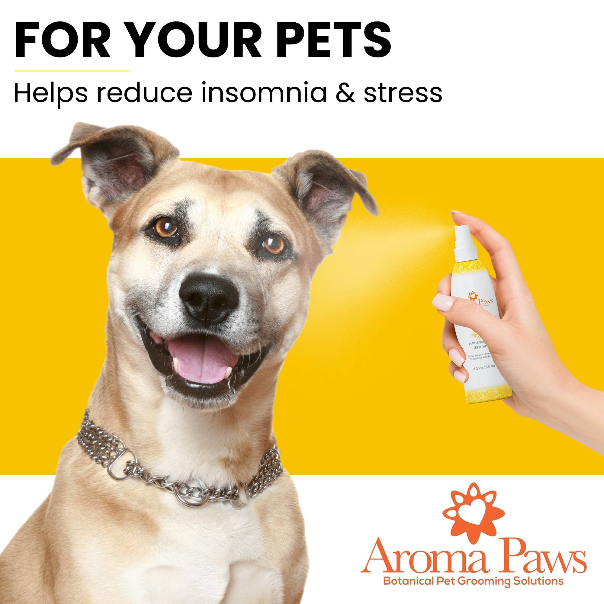 Aroma Paws - Wholesale Pet Spray - Dog - 4.5 Oz. Dog Coat Spray Honeysuckle Jasmine1