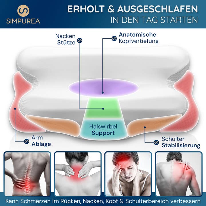 Simpurea - Wholesale Bedding Pillow - Orthopedic Sleep Pillow "Night Owl"3