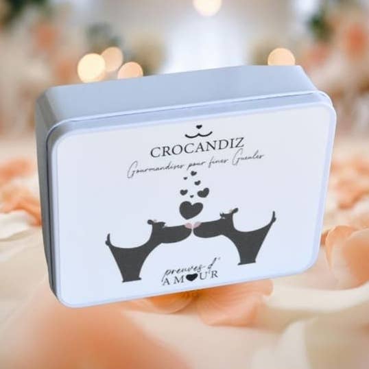 Naturliga hundkex och godis i metallbox – hundgåva för wholesale av Crocandiz