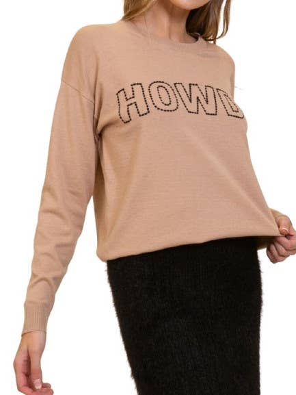 Playful HOWDY Stitched Sweater for Cozy Casual Style and other Purchase Wholesale howdy sweater. Free Returns & Net 60 Terms on Faire trending on Faire.