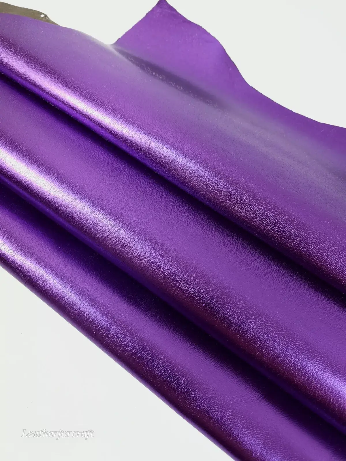 Leatherforcraft - Wholesale Craft Supplies - Roxo 9040 Cabra Couro Metálico Suave2