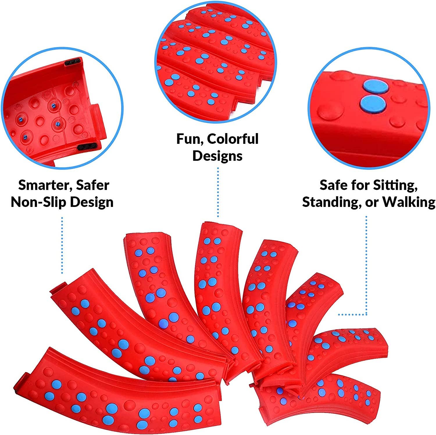 Special Supplies - Wholesale Sporting Game - Kids & Baby - Wavy Circle Balance Beams Stepping Stones for Kids, 8 Pc8