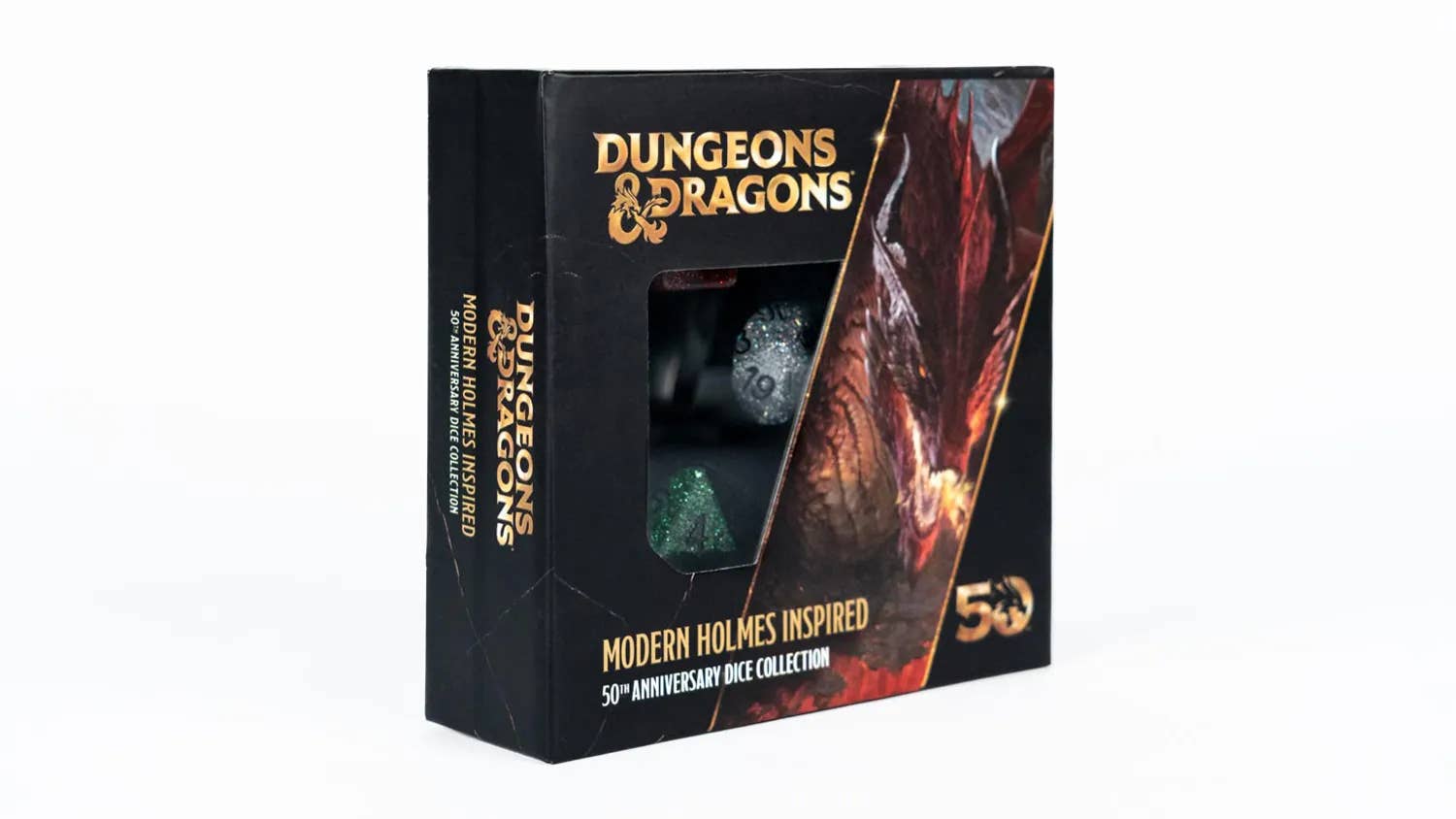 FanRoll by Metallic Dice Games - Wholesale Dice - D&D 50th Anniversary Modern Holmes Inspired Set