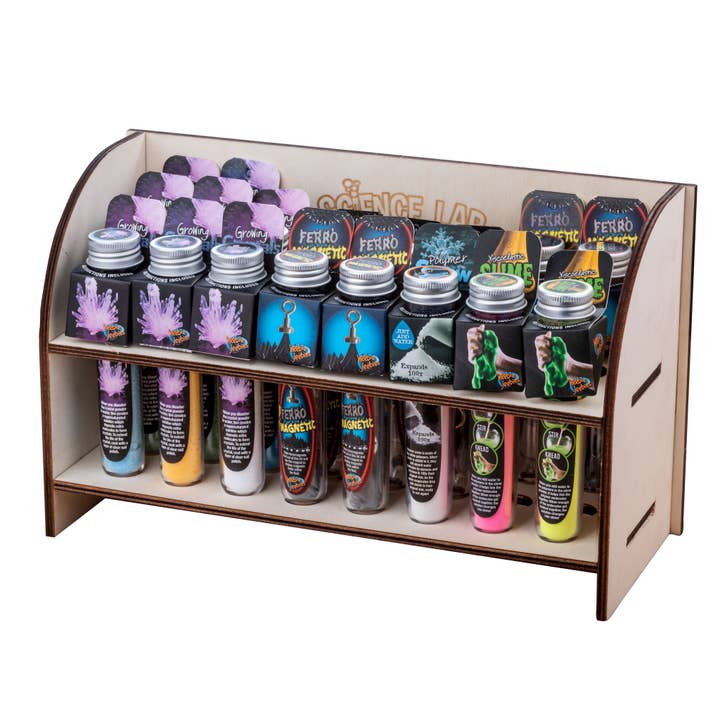 Heebie Jeebies USA - Wholesale Retailer Display - Kids & Baby - Ply Display test tube rack (1 per 2 cartons ordered)1