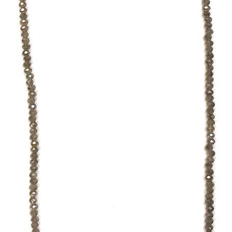 Ketting - Tan vierkante metalen kralen voor wholesale door Flirt Jewelry