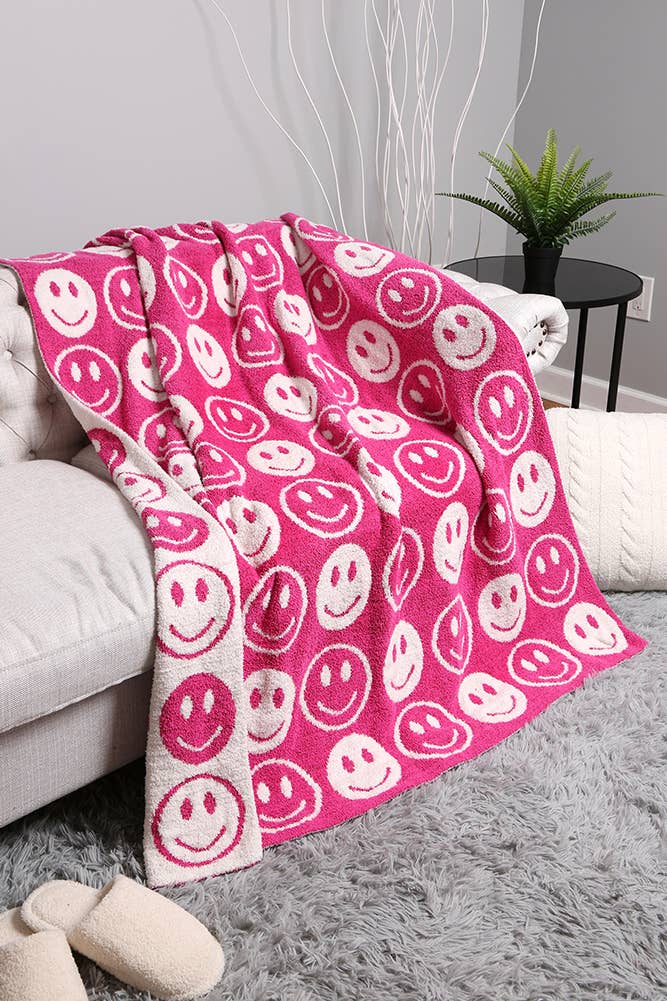 Hana - Wholesale Throw Blanket - Luxury Soft Happy Face Throw Blanket18