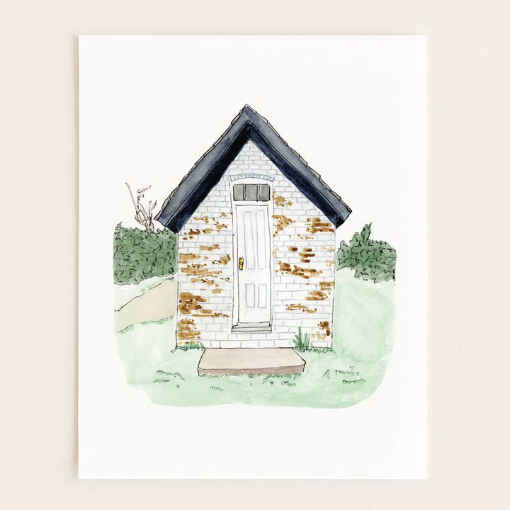 Cape Cod Building - Coastal New England Art Print for wholesale by Sarah Wormann Art
