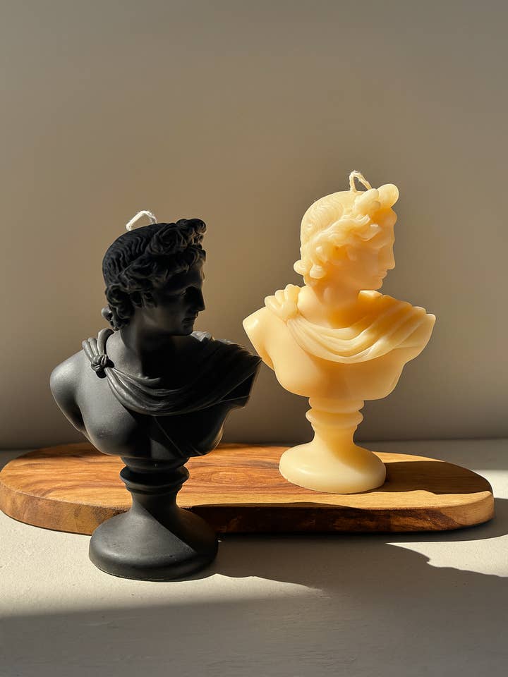 Sculptured Apollo Bust Candle for wholesale by Aroma Therapy Candle