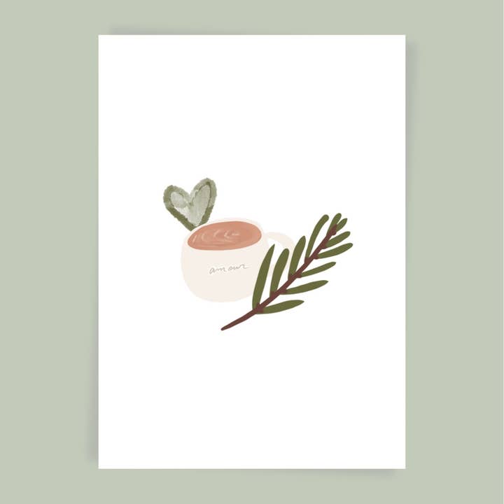 “Winter Love” card for wholesale by Âme de coeur