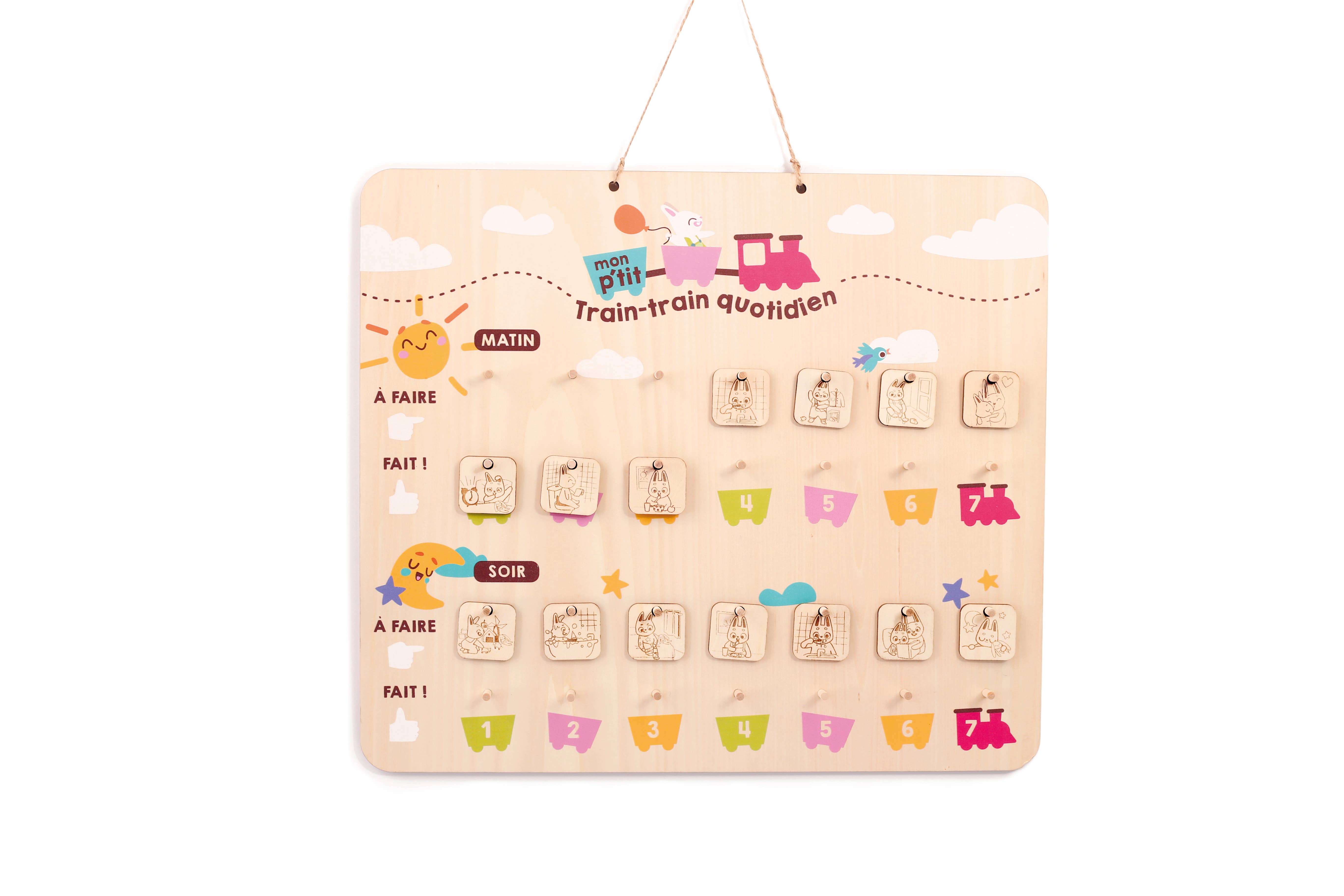 Graine Créative - Wholesale Wood Toy - Kids - WOOD ROUTINE TABLE3
