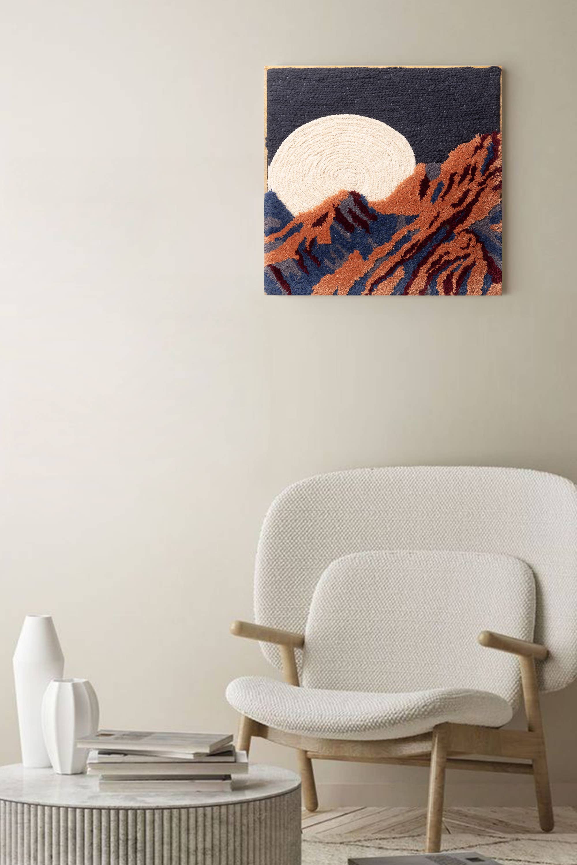 GAURI KOHLI - Wholesale Tapestry/Textile - Mirza Tufted Wall Art – 18×18"1