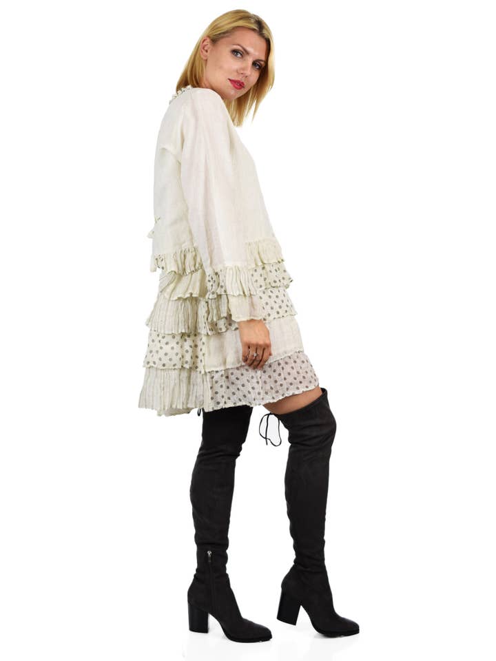 LINEN AND GAUZE - Wholesale Dress – Women's - 3214 2 PC. DRESS & JACKET SET6