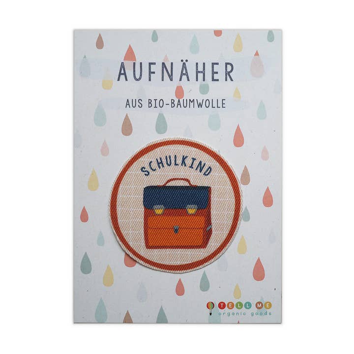 Écusson écolier rouge bio pour la vente par Tell Me