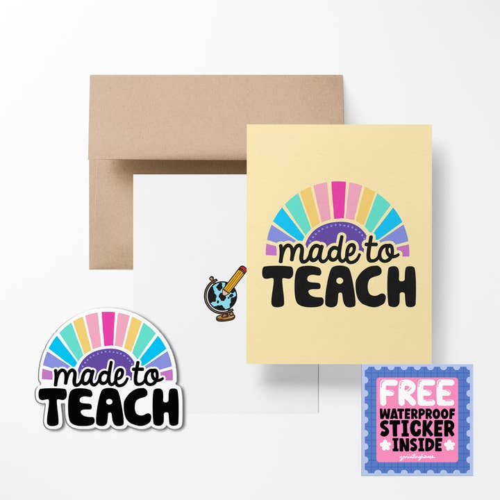 Made To Teach Greeting Card for wholesale by Girls Printing House