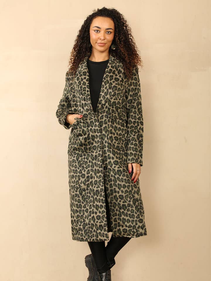 Chicer Langmantel mit Leopardenmuster für den Großhandel von Elainah Fashion