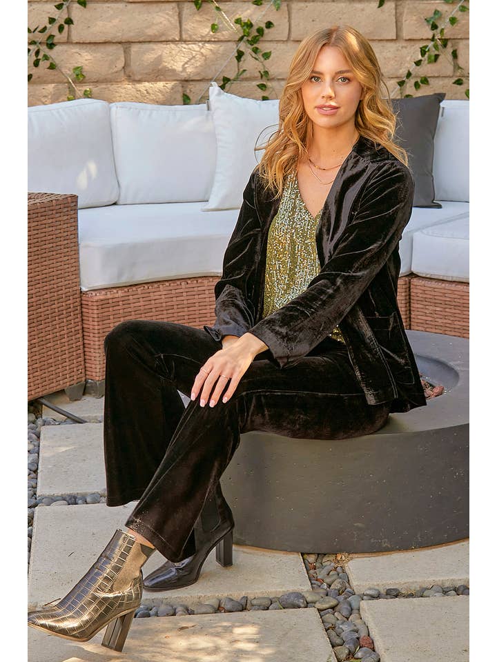 Mystree - Wholesale Jacket - Women's - 60256 Velvet Open Jacket