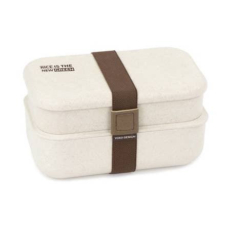 YOKO DESIGN - Wholesale Lunch Bag/Box - Lunch box 2 layers rice is the new green 1200 ml0