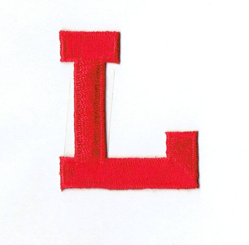 Wholesale Applique - Wholesale Patch - 2” Alphabet Red Letters - Block Style11