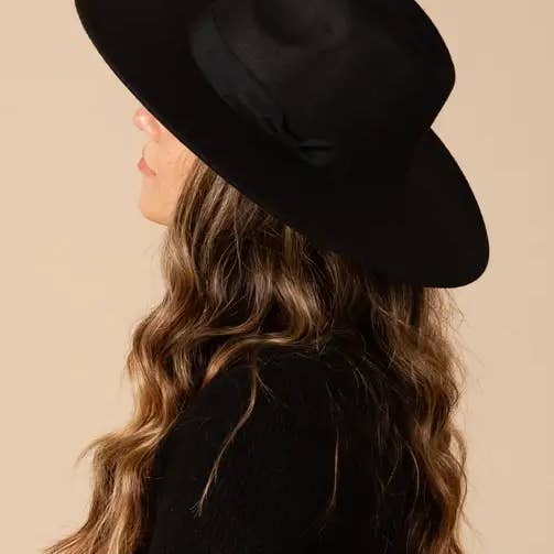 Lucca Couture - Wholesale Fedora - Women's - Women's Wide Brim Rancher Hat in Black1