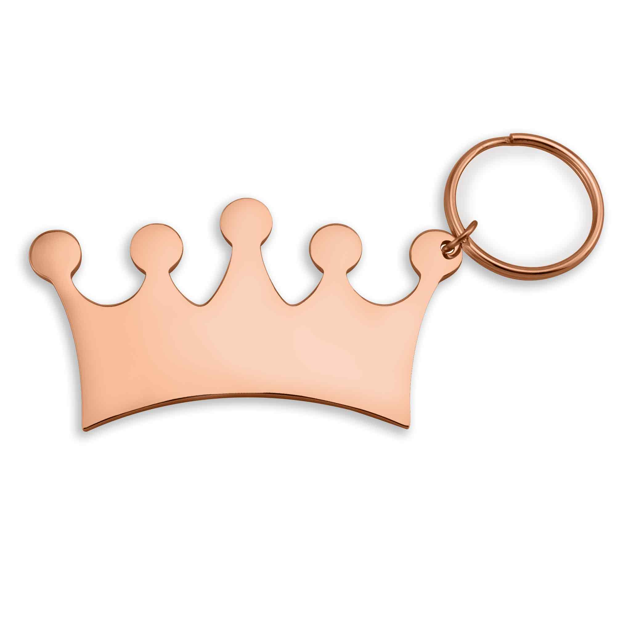 WJW – wholesale Keychain – Women&#x27;s – Engravable Crown Stainless Steel Keychain1