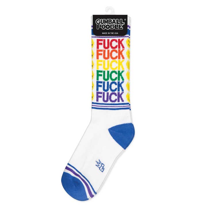 Gumball Poodle - Wholesale Socks - Unisex - Fuck You Smiley Gym Crew Socks2