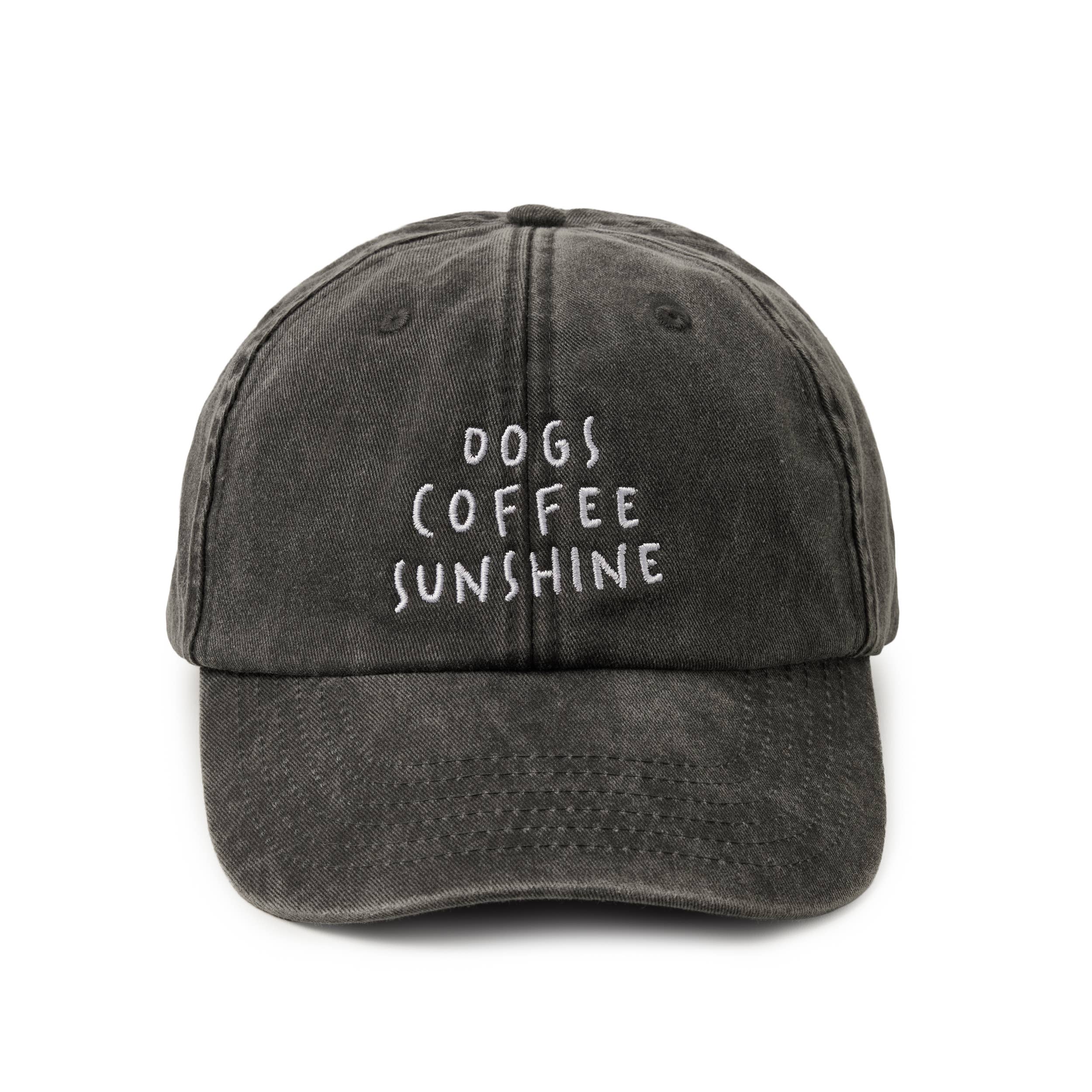 Lieblingspfote - Wholesale Baseball Cap - Unisex - Cap DOGS COFFEE SUNSHINE Vintage Black