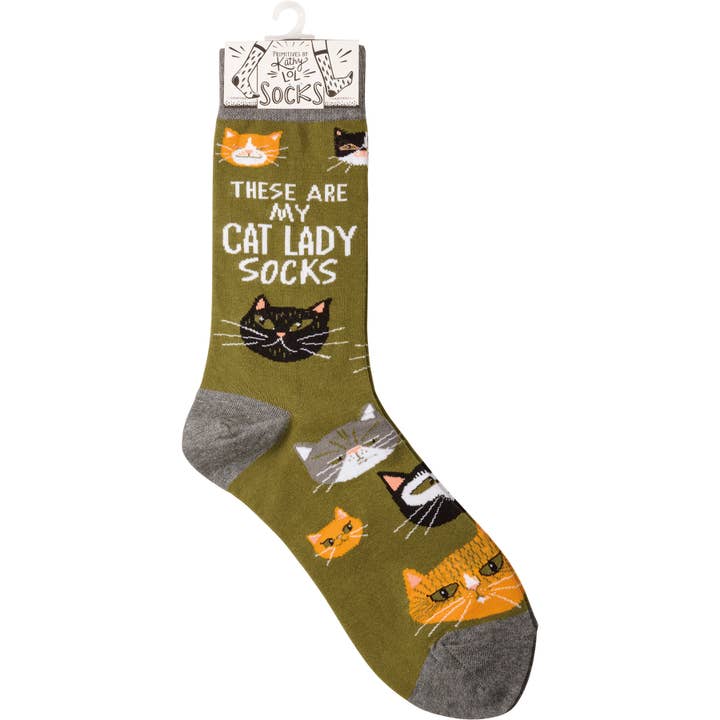Primitives by Kathy - Wholesale Socks - Unisex - These Are My Cat Lady Socks3