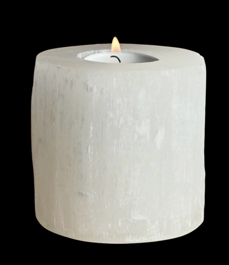 Quasar Gems USA - Wholesale Candle Holder - Selenite Candle Holder Polished Top1