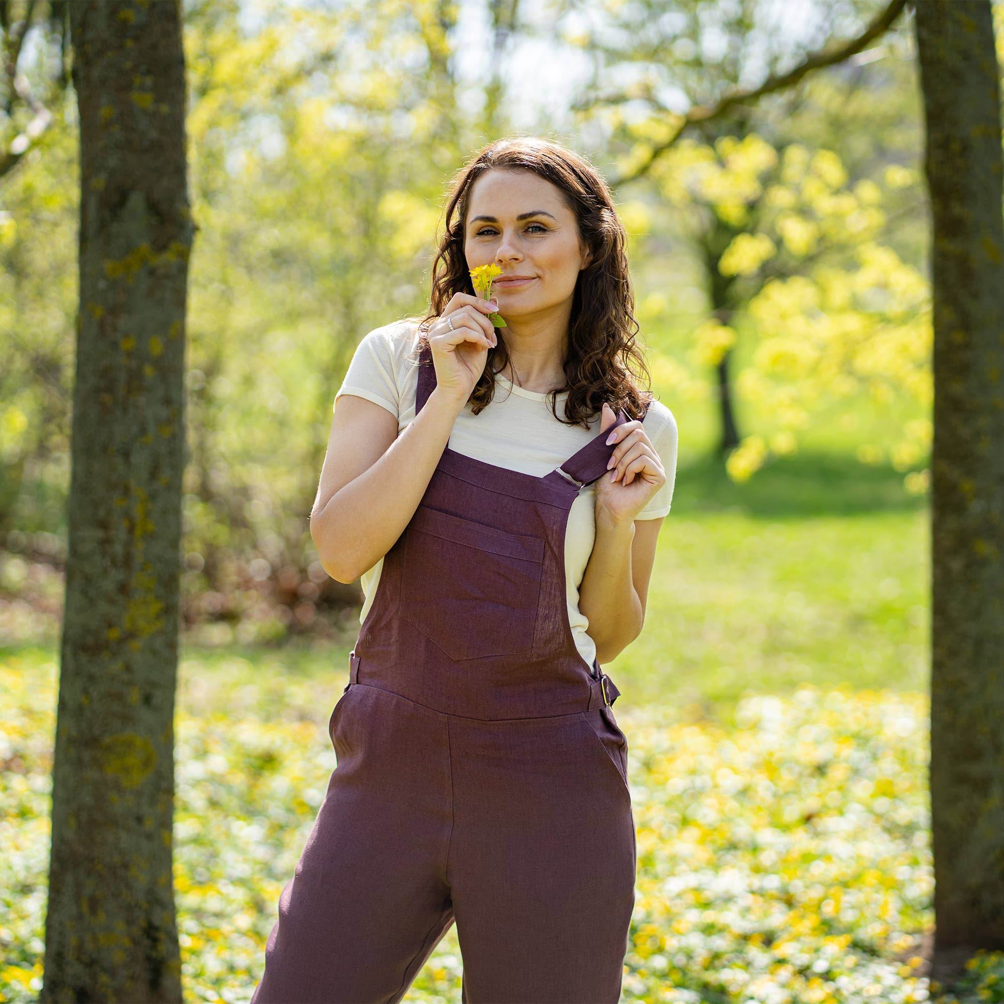 menique - Wholesale Jumpsuit - Women's - 100% Linen Dungaree Jumpsuit Nicci - Casual Overall Romper12