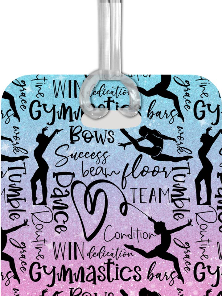 Gymnastics Luggage Tag - Girls Bag Tag for Gymnast for wholesale by Daisy Lane - Hunting, Sports & Beer Gifts