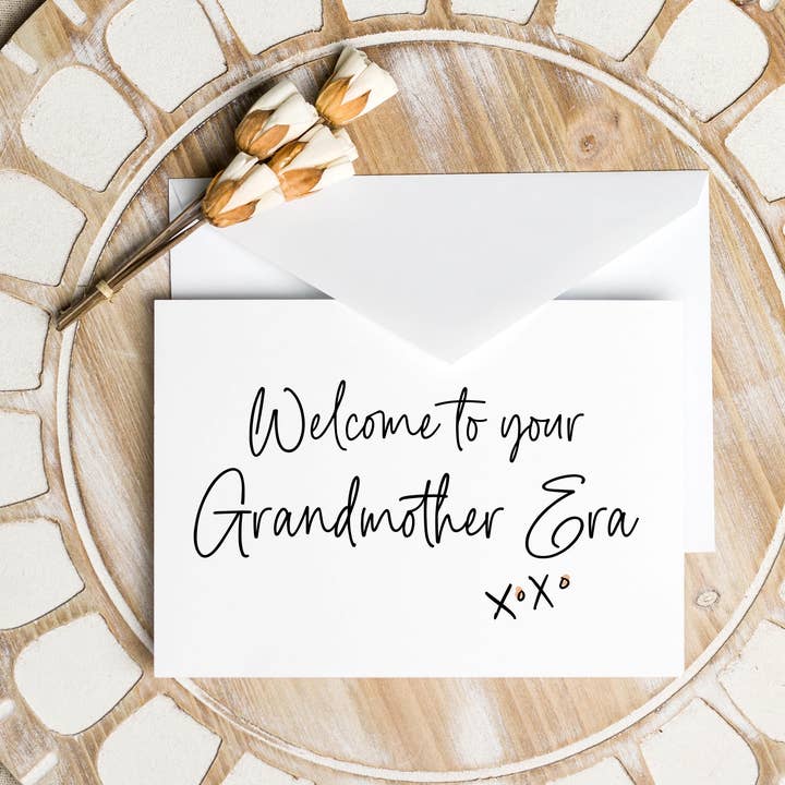 Pregnancy Announcement Card For Family Grandmother Era for wholesale by Coco Press