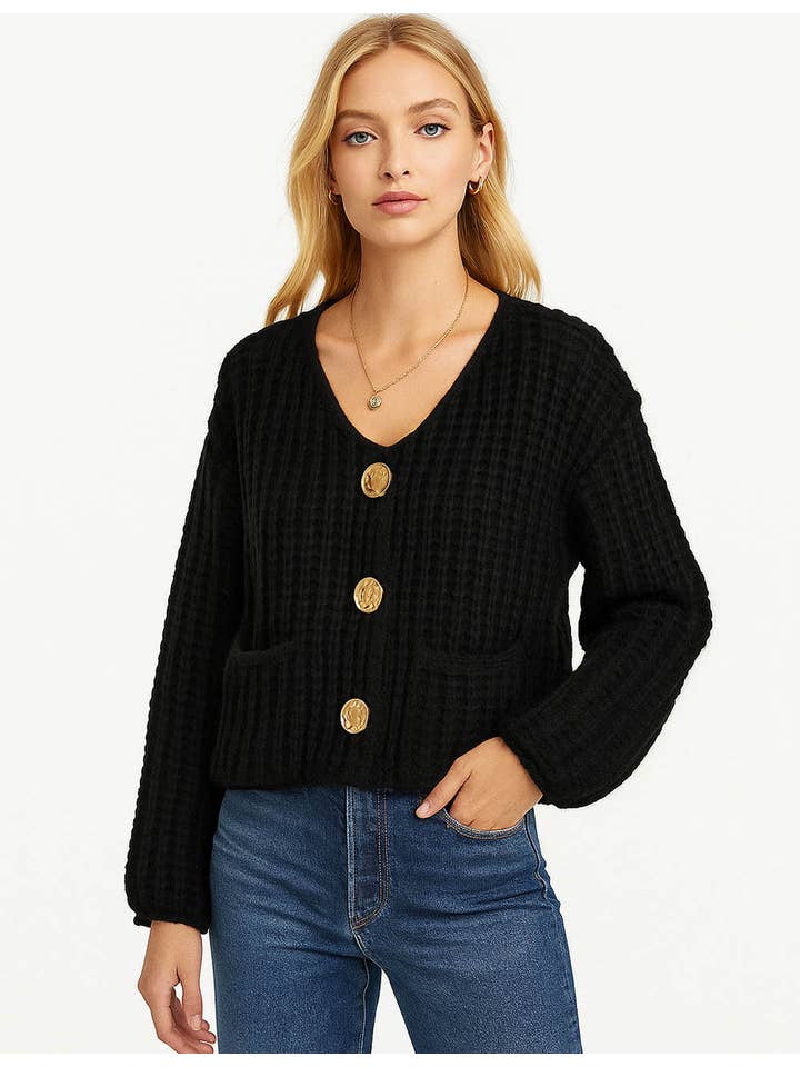 Sweetkama - Vente Cardigan – femme - Cardigan épais uni tendance pour femmes SKT46376