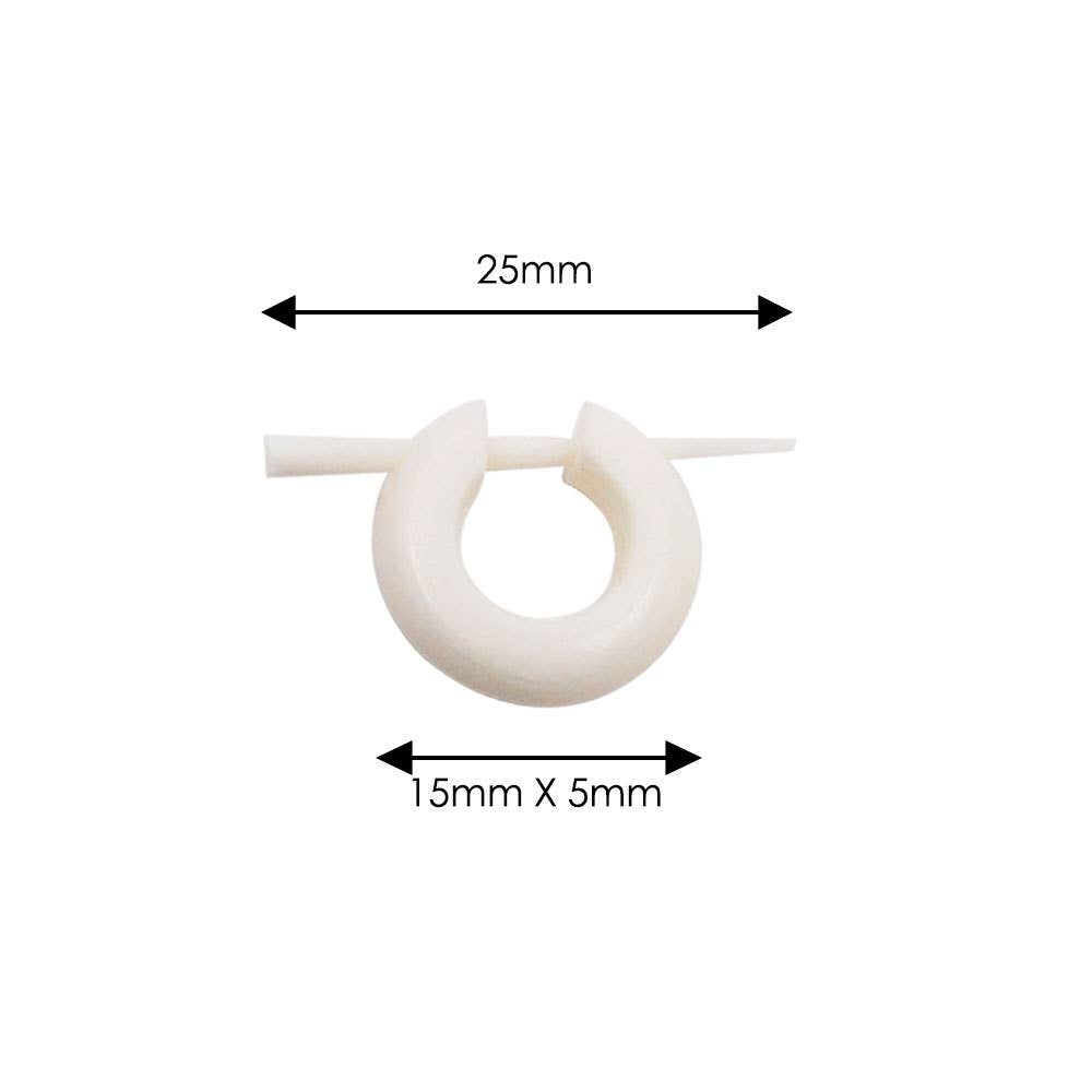 White Horn/Bone Tribal Earrings - ZE-020 for wholesale on Faire1