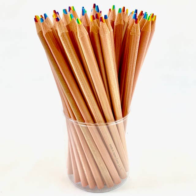 BCmini - Wholesale Pencil - 21441 7 in 1 Triangle Wood Pencil-601