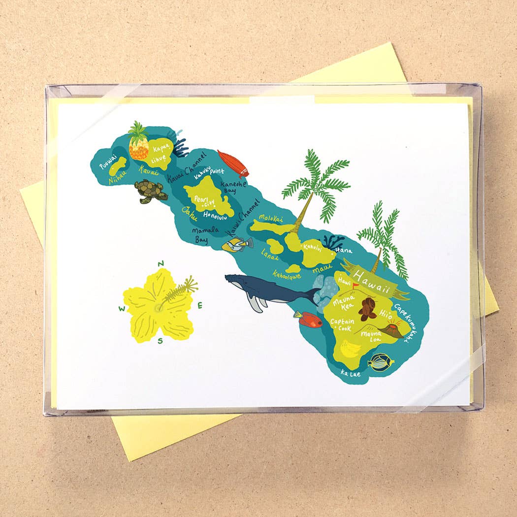 Allport Editions - Wholesale Briefpapier/indexkaartenset - Hallo USA Boxed Card-serie - ALLE 50 STATEN HIER!13