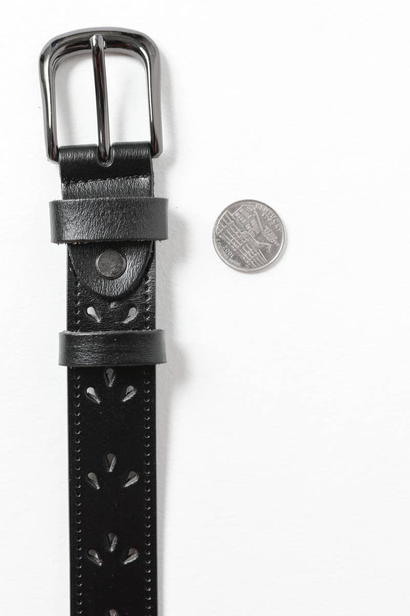 Leto Accessories – Cinto - Mulher por atacado –  Cinto em Pele com Design de Pétalas 🌟 — Disponível em 5 Cores3