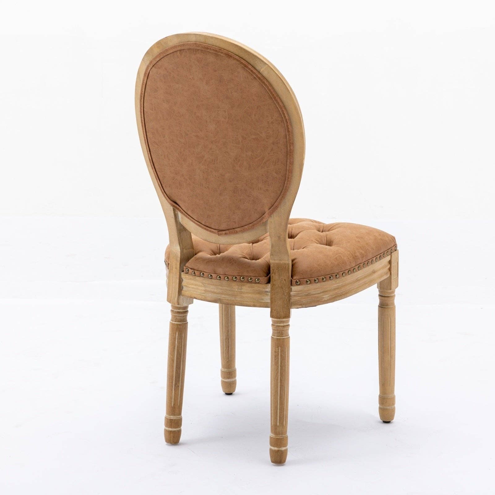 BlakOutlet - Vente Chaises - Ensemble de 2 chaises de salle à manger antiques en bois massif de style français6