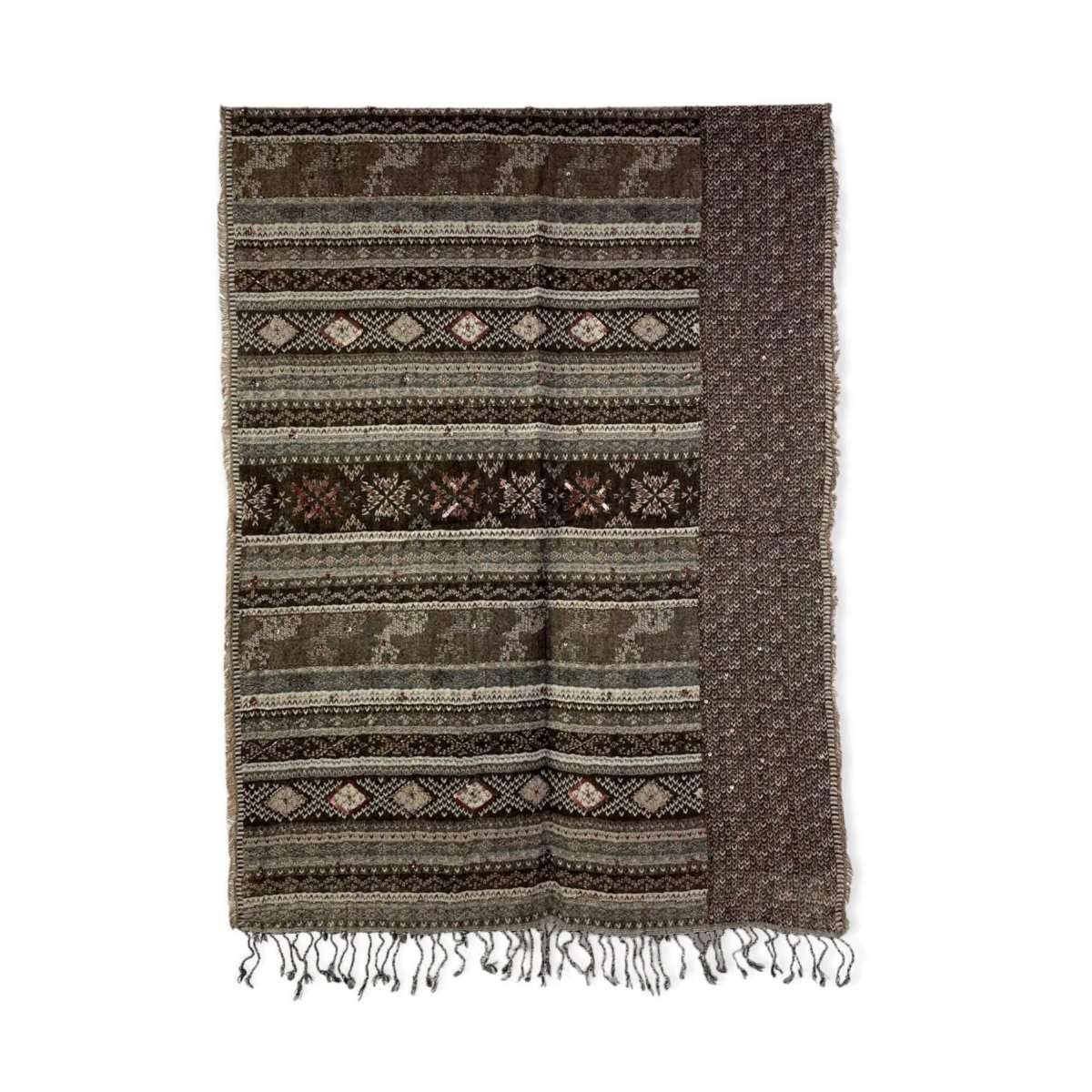 Chenson & Gorett – Cachecol - Mulher por atacado – Lenço Étnico Indiano de Lã com Paetês e Bordados23