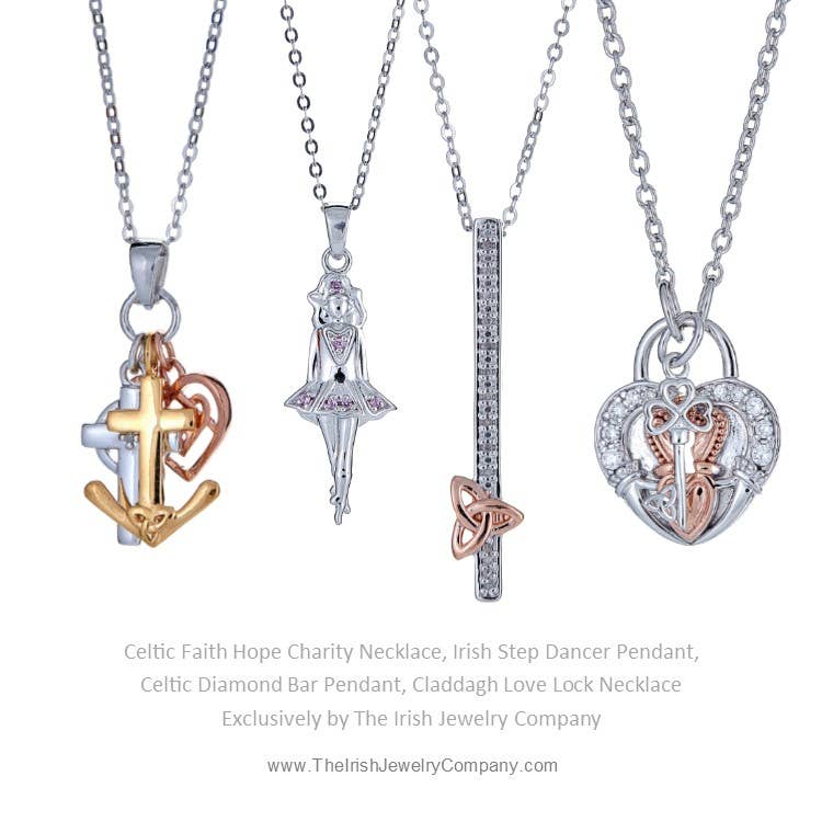 The Irish Jewelry Company - Wholesale Pendant/Charm Necklace - Irish Step Dancer Pendant3