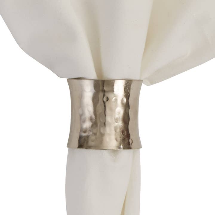 Split P - Vendita all'ingrosso Anelli portatovagliolo - Portatovagliolo in argento martellato