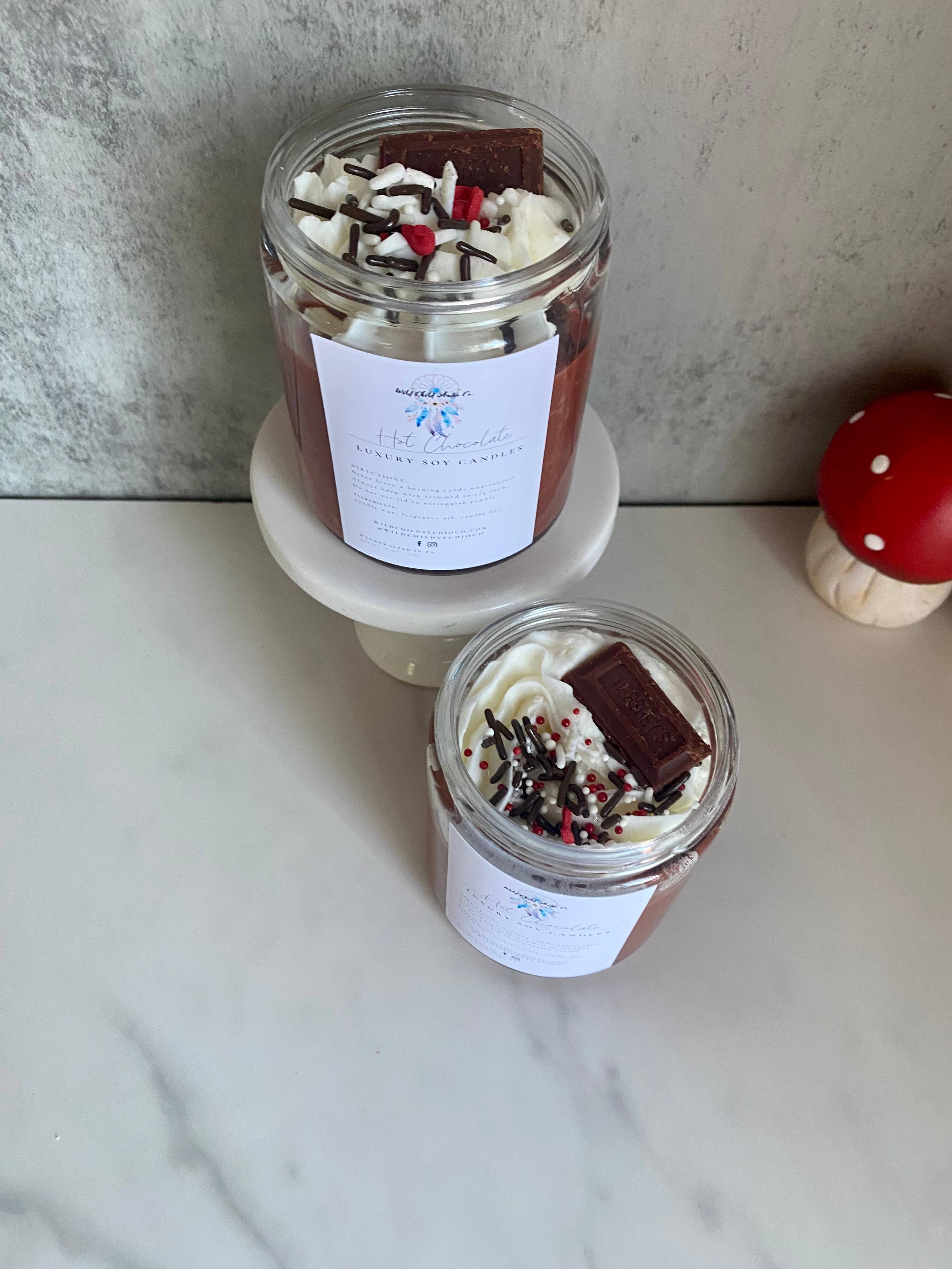 Wild Child Studio Co – Vela em jarro/copo por atacado – Vela de soja de chocolate quente2