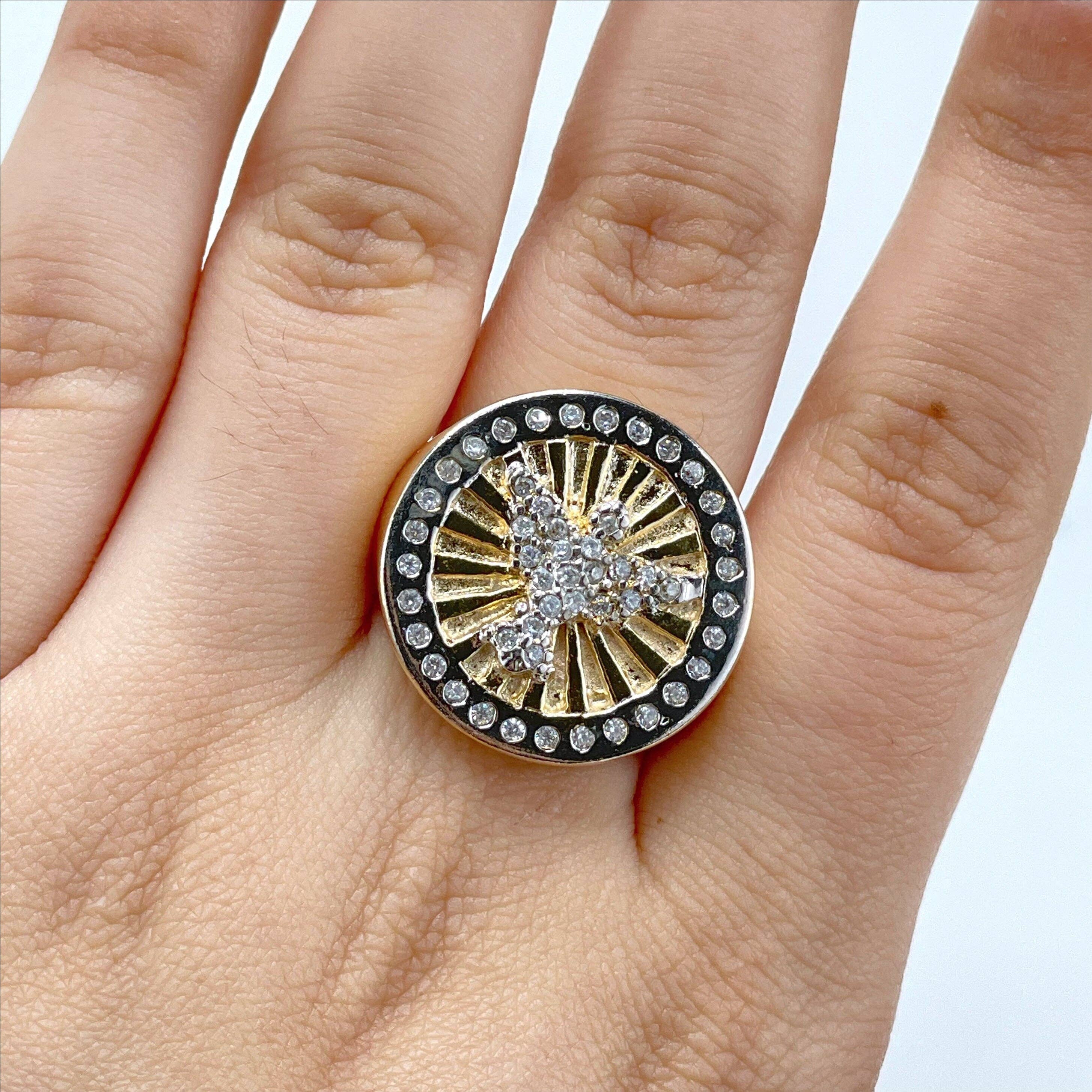 DIJU Jewelry - Vendita all'ingrosso  - Anello da uomo in oro 18k riempito con micro zirconia cubica e uccello in argento riempito, forniture per gioielli all'ingrosso2