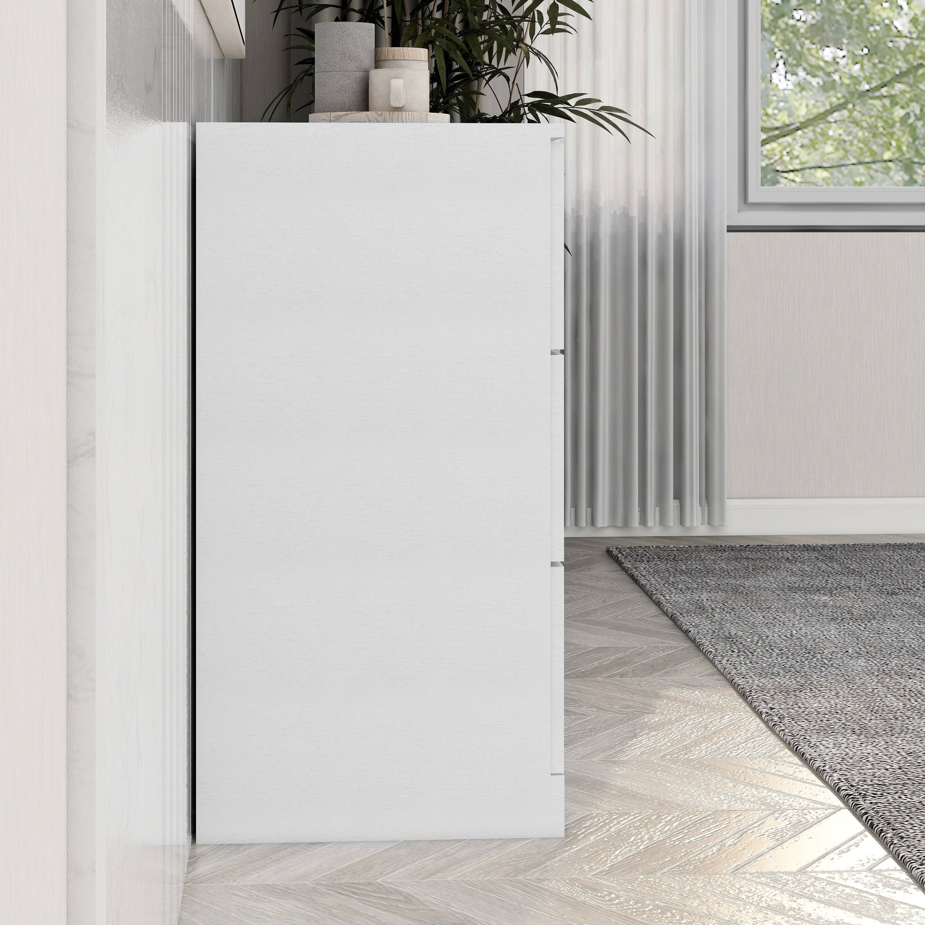 Orange County Decor - Wholesale Bedroom Furniture - Modern White 6 Drawer Dresser For Bedroom Large Storage Wide Chest Of Drawers, Sturdy & Safe Chest 5 Or More Drawers Whitewash Antique White Primary Living Space Drawers Included American3