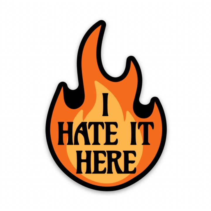 Autocollant « Je déteste ça ici » pour la vente par Rad Girl Creations