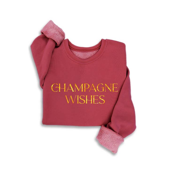 HRTandLUV - Wholesale Sweatshirt - Women's - CHAMPAGNE WISHES FOIL MINERAL SWEATSHIRTS5