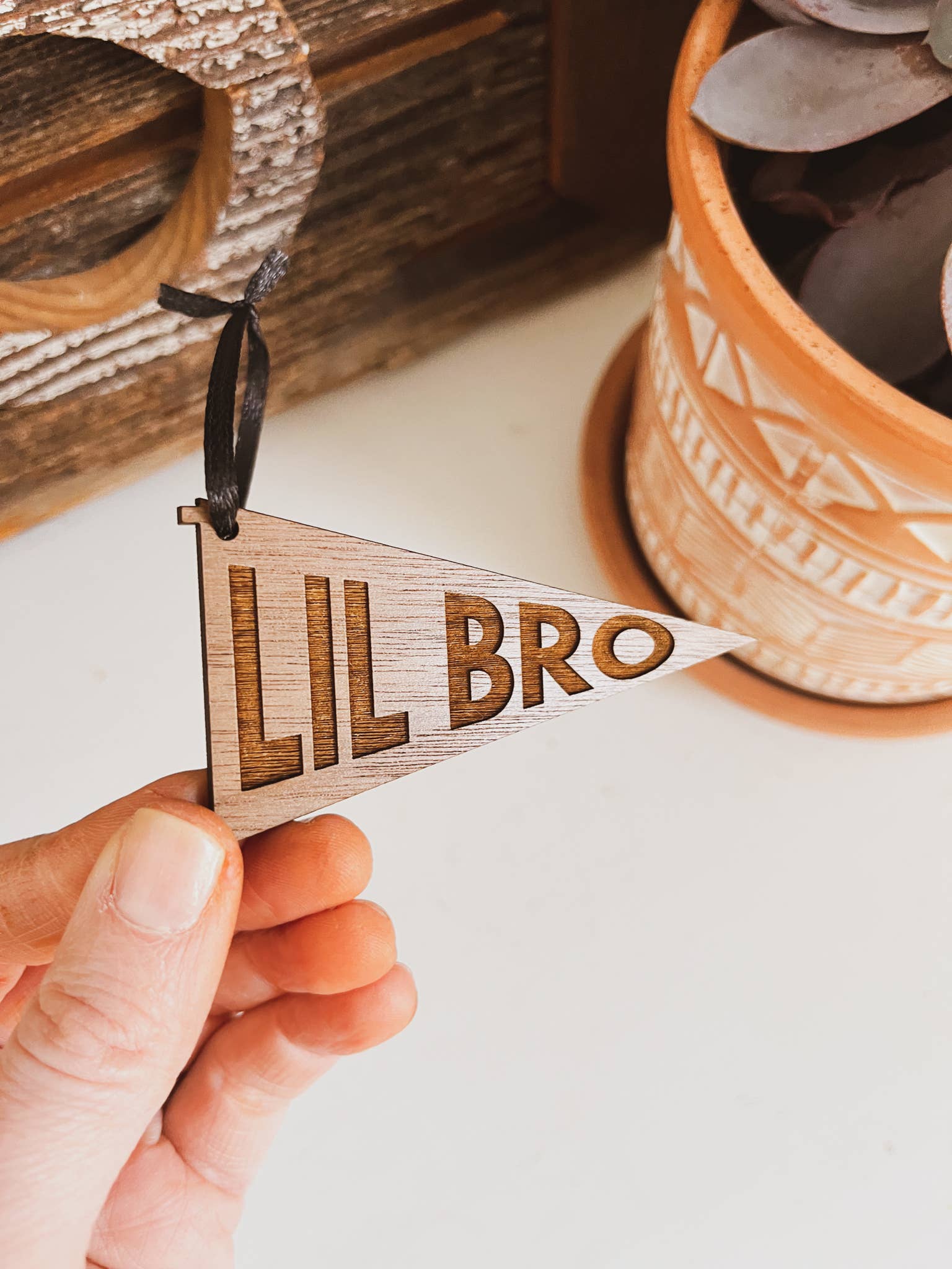 Left Grain - Wholesale Ornament - Big Bro or Lil Bro Pennant Ornament6