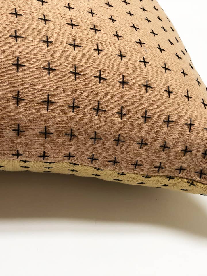 Mustard and Himalayan Pillow 2 sizes for wholesale by Happy French Gang