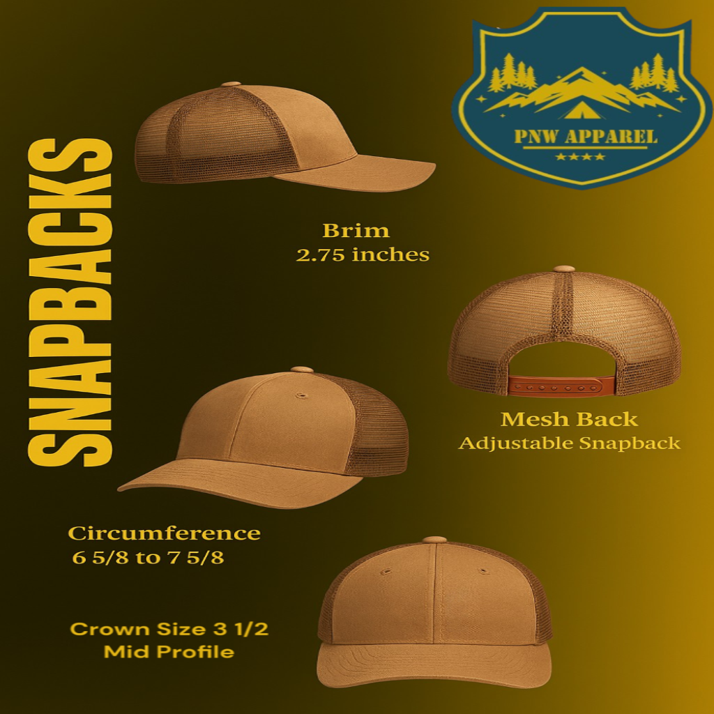 Wholesale Pacific Northwest PNW Leather Patch Trucker Hat with